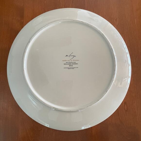 Williams Sonoma 12 Days of Christmas Round 13" Stoneware Cookie Platter M Lacaze - Picture 2 of 9